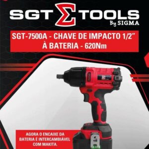 SGT-7500A - CHAVE DE IMPACTO 1/2 " A BATERIA 6
