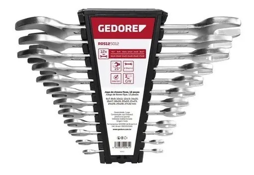 R05125012 JOGO CHAVE FIXA 6-32 mm 12 pcs