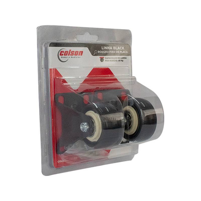 CONJ.FLPB.312.BP.E (8397) Conj.rod.fixo BLACK 75MM C/PL-Preta (8397)