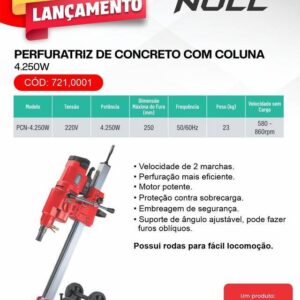 Perfuratriz de Concreto C/Coluna 4.250W 220V PCN-4.250W