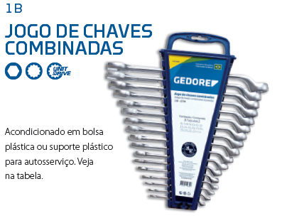 1B-26M Jogo de Chave Combinada GEDORE 6 a 32