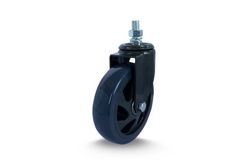 GLEC.412.BPB.E (8766) ROD.GIR.100MM Carbon Espiga 1/2 Roda BP C/ Rol.esf.blue (876