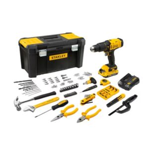 KIT PARAF/FURAD IMPACTO 1/2" (13MM) 20V MAX* LI-ION 1 BAT 1.5AH (SB201) 119 ACESS. CARREG BIVOLT (SC125) E CAIXA PLÁSTICA V20