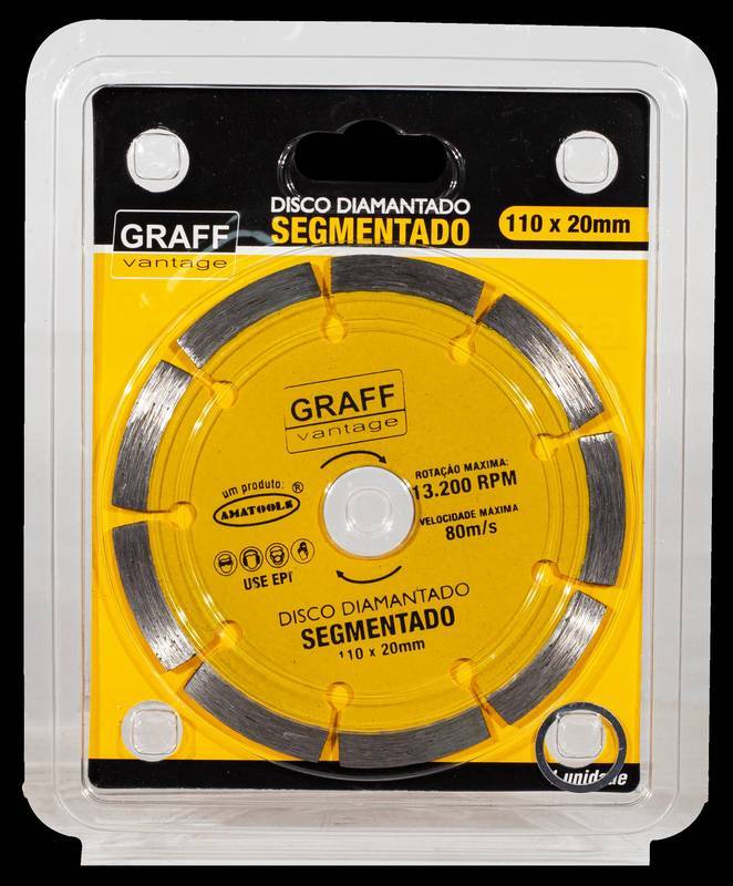 Disco Diamantado Segmentado Graff Vantage 110 X 20 MM Segmentado