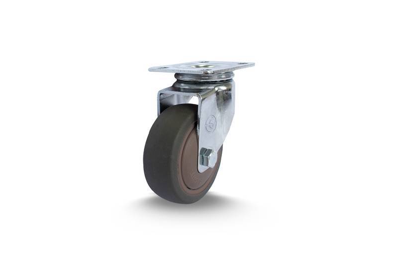 GLP.210.PER.E (8849) ROD.GIR.50MM Cromado Placa Roda Per. Rol.esf.- Marrom (8849)