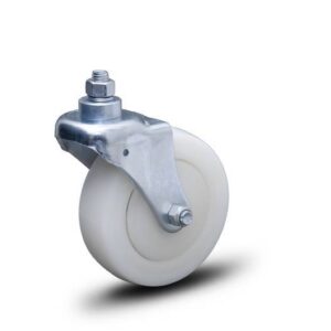 FLE.414.NY.E (4752)  Rod.fixo 100MM C/Esp.e Roda Nylon Branco-Esf. (4752)