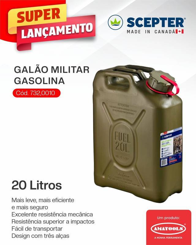Galão Militar de Gasolina 20L