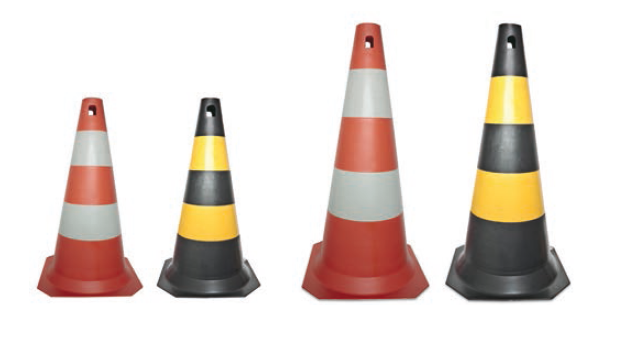Cone Rígido Plt Amarelo/Preto 50 CM Pps 03