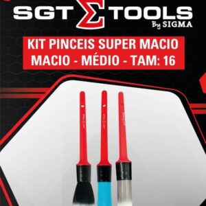 KIT Pinceis Super Macio - Macio - Medio - Tam: 16