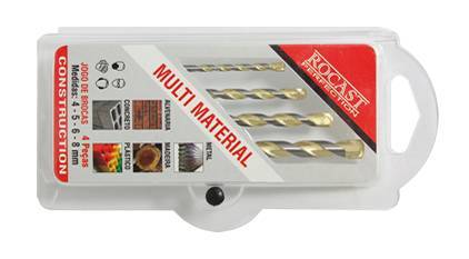 JG Brocas Multimateriais 4.0 a 8.0 MM 4 Peças