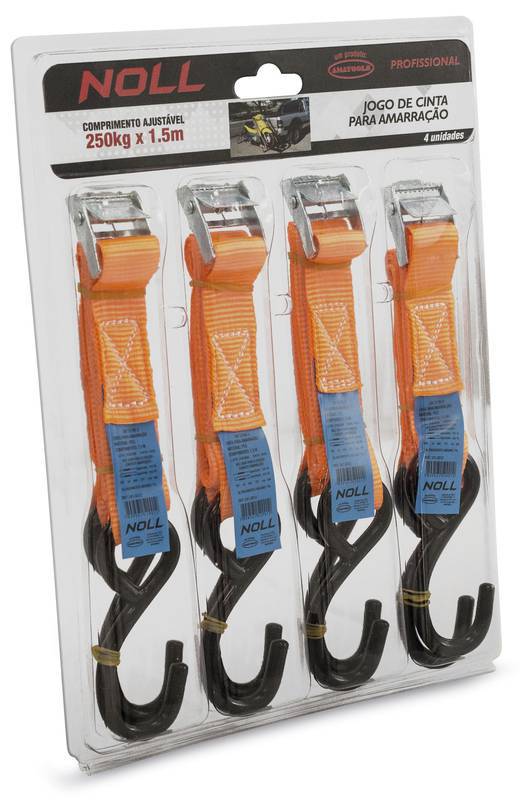 JG Cinta P/Amarração 250 KG X 1.5 M 4 Pçs