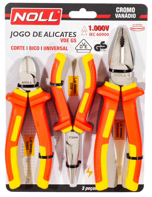 JG de Alicates Vde Universal/Corte/Bico 200/160/160 MM Vde