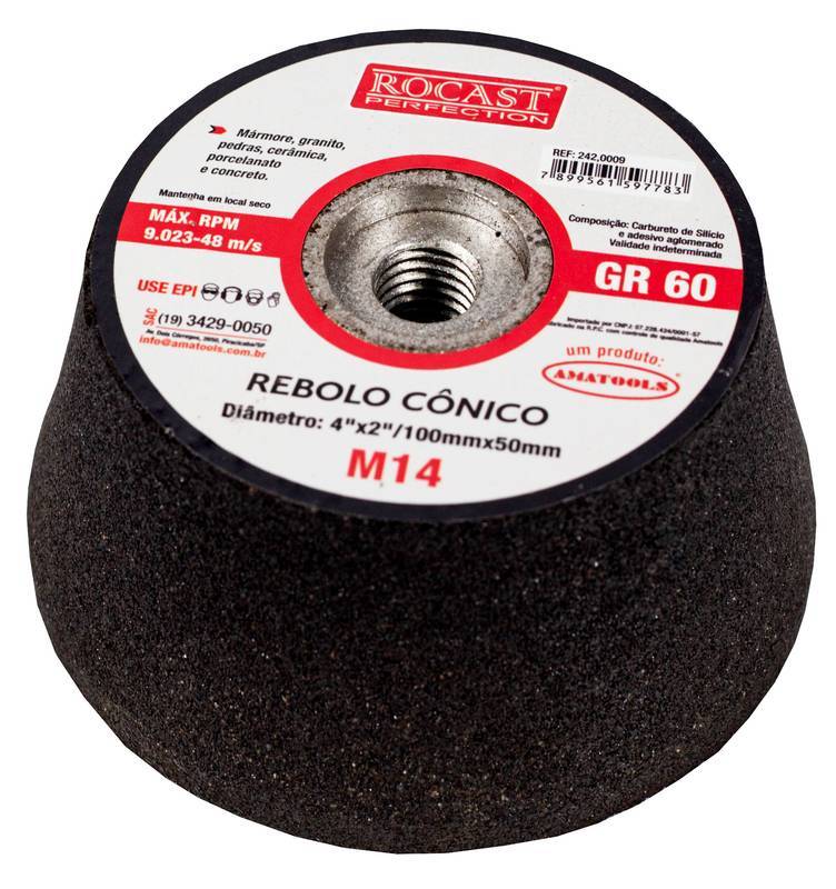 REBOLO CÔNICO 4" x 2" - M14 GR 120