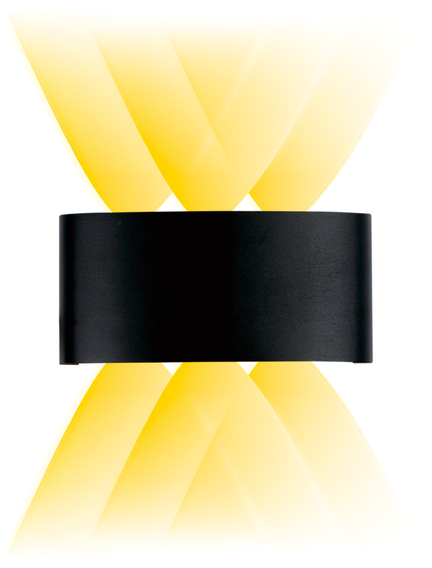 Arandela LED Preta de Parede Externa/Interna 6W 4000K - Bivolt