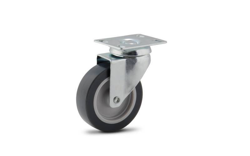 GLP.310.BP.FP (4446) ROD.GIR.75MM Placa e Roda em PVC C/PP-Furo Pass CZ (4446)