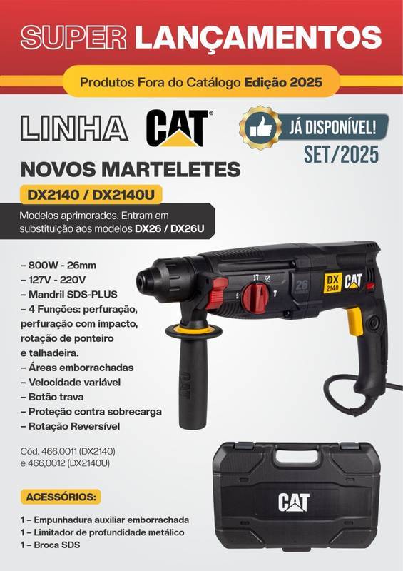 Cat Martelete 26 MM 220V - 800W DX2140
