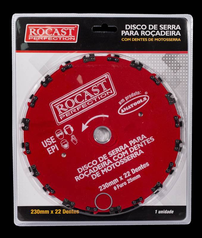 DISCO DE SERRA P/ROÇADEIRA DENTES DE MOTOSSERRA 230 x 25-20 MM 20 DENTES