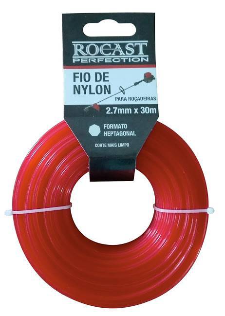 Fio de Nylon P/Roçadeira 2.7 MM - 30M