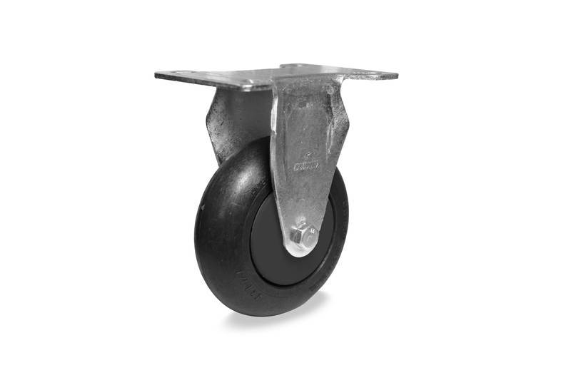 FLP.512.PP.E (7141) Rod.fixo 125MM Instit.c/PL Roda PP Preta-Esf. (7141)