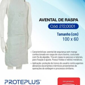 Avental de Raspa 100 X 60 CM Ppv 03