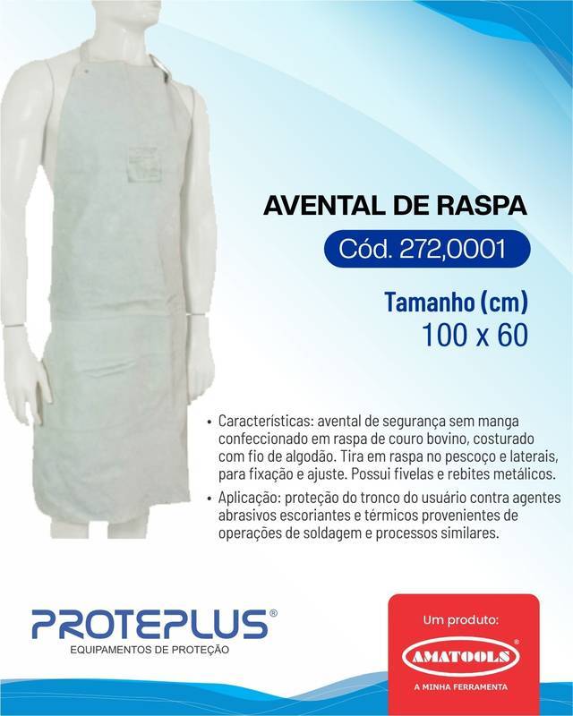 Avental de Raspa 100 X 60 CM Ppv 03