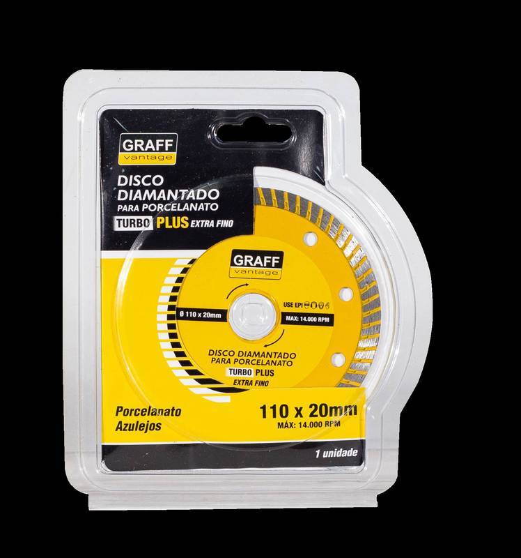 Disco Diamantado Turbo P/Porcelanato Graff 110 X 20 MM Extra Fino