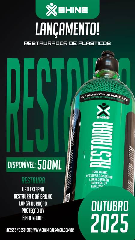 Restaura Protetor de Plástico Externo Premium 500ML com Push