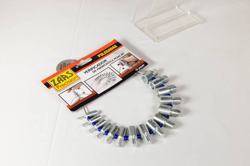 VERIFICADOR DE PARAFUSOS E PORCAS 6-32 A 1/2"-20 15 PCS