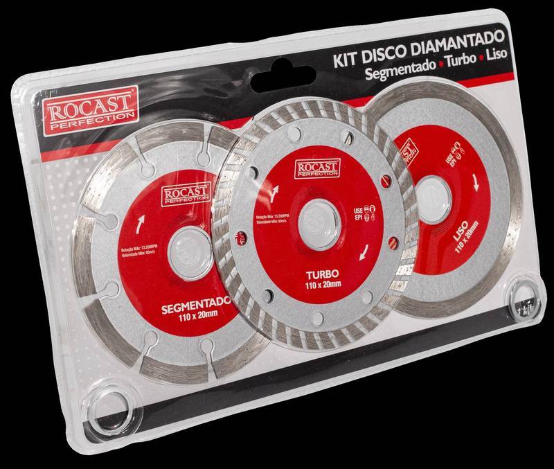 KIT Disco Diamantado Turbo/Liso/Segmentado