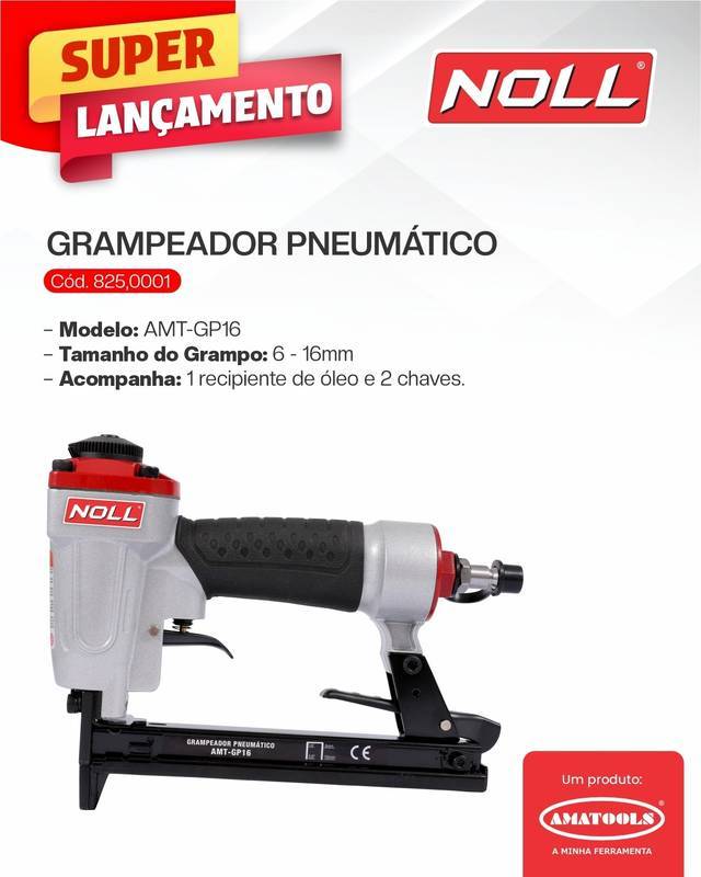 Grampeador Pneumático 6 - 16 MM AMT-GP16