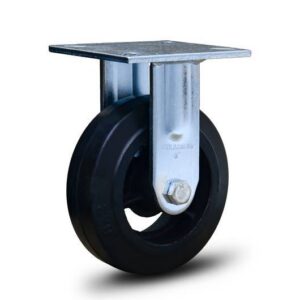 FCS.52.BF.R (3254)  Rod.fixo 125MM C/PL e Roda Ferro Rev.borracha-Rolete (3254)