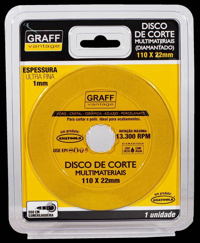 Disco de Corte Multimateriais Graff Vantage 110 X 22 MM