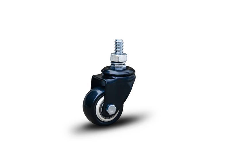 GLEB.1.5/8.BP.E (6507) Rod.preto 41MM Gir. C/Espiga Roda BP C/Rol.esf - Preto (6507