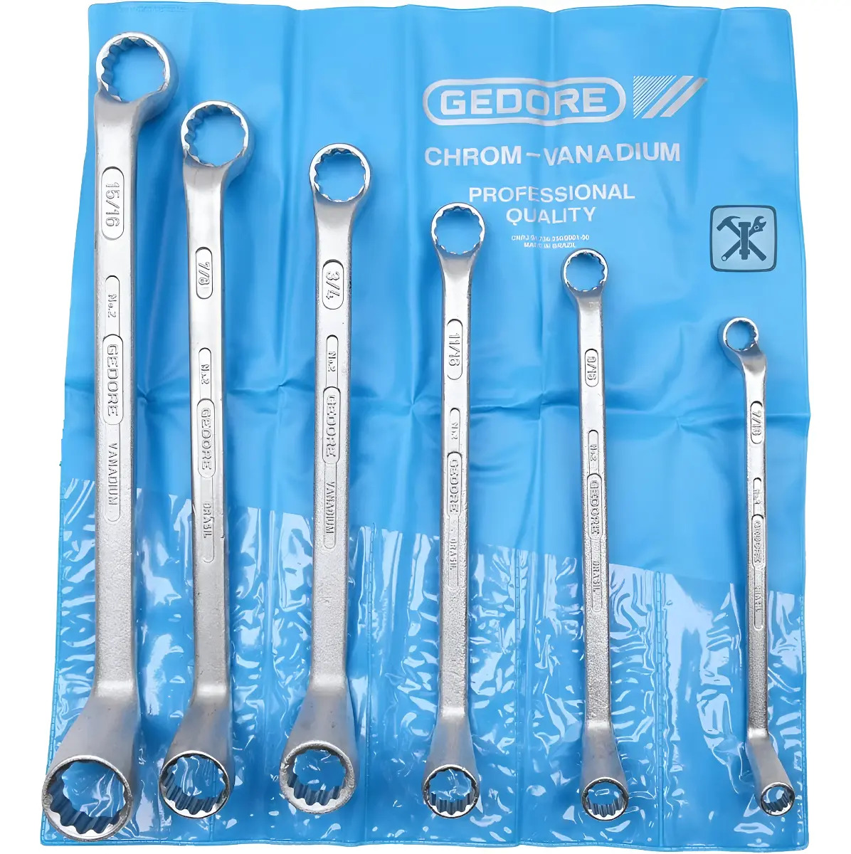 2-6P Jogo de Chave Estrela GEDORE 1/4" a 7/8"