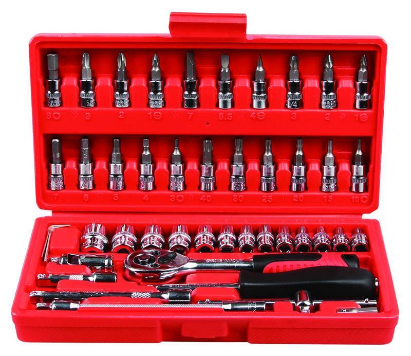 JG Soquete e Ponteira 1/4" 46 Peças