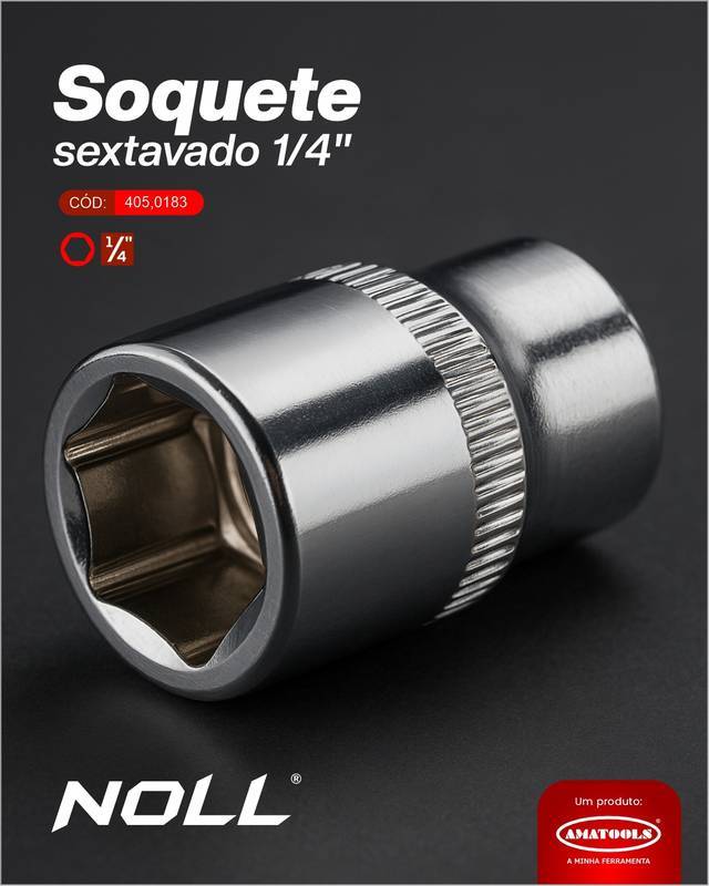 Soquete Sextavado 1/4" 14 MM 1/4"