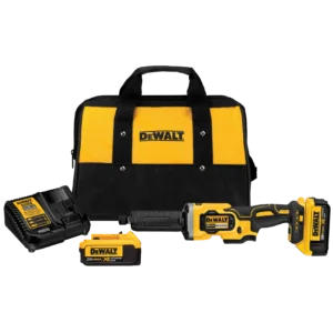 RETIFICADEIRA 1 ½”  (38MM) 20V MAX* LI-ION BRUSHLESS, 3 VV, 2 BAT 4AH, (DCB204)  CARREG. 220V (DCB115) E BOLSA