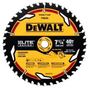 LÂMINA SERRA CIRCULAR - ELITE SERIES - 7 1/4" - 40D - FURO DE 5/8" (16MM) ACABAMENTO FINO EM MADEIRA E MADEIRA C/ PREGOS