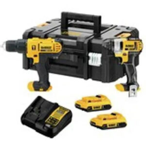 COMBO PARAF/FURAD IMPACTO 1/2" (13MM) E PARAF DE IMPACTO 1/4" (6,35MM) 20V MAX* LI-ION 2 BAT 2AH (DCB203) CARREG BIVOLT (DCB107) E MALETA TSTAK