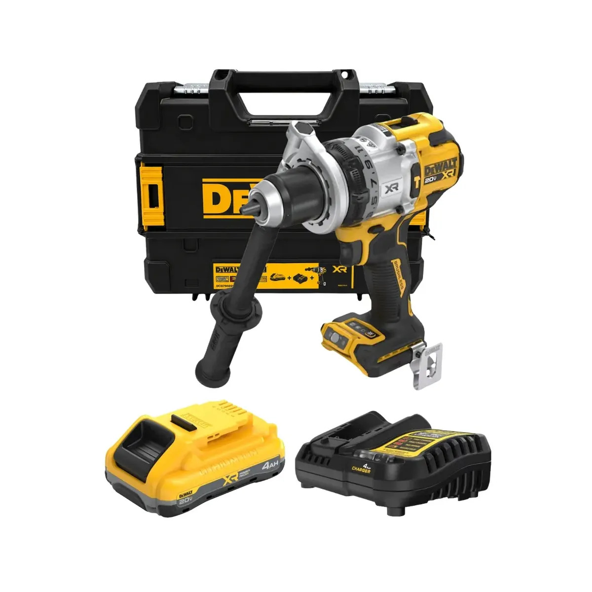 PARAF/FURAD DE IMPACTO 1/2" (13MM) 20V MAX* LI-ION, BRUSHLESS, C/ 1 BATERIA (DCB2104), CARG BIV (DCB1104) E MALETA
