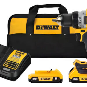 PARAFUSADEIRA/FURADEIRA COMPACTA 1/2" (13MM) 20V MAX* LI-ION BRUSHLESS 2 BATERIAS 2AH (DCB203) CARREGADOR BIVOLT (DCB107) E BOLSA