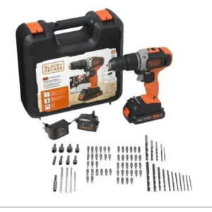 KIT PARAF./ FURAD. IMP  (3/8") (10MM) 20V MAX* LI-ION C/ 80 ACESSÓRIOS, 1 BAT 1.5AH, CARREG. BIVOLT, MALETA