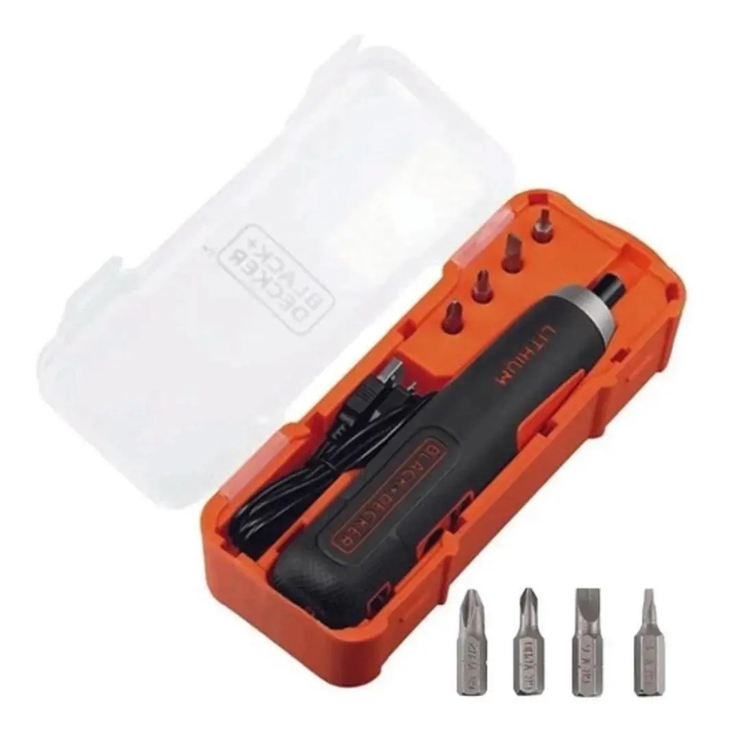 PARAFUSADEIRA PUSH & GO 1/4" (6,35MM) 4V, LI-ION 1,5AH, BIVOLT / ENTRADA USB COM 4 ACESSÓRIOS