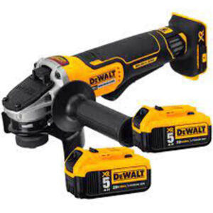 ESMERILHADEIRA ANGULAR (4-1/2" -  5") BRUSHLESS 20V MAX* C/ 2 BAT (5AH) POWER STACK (DCBP520) CARREG BIVOLT (DCB1104) E BOLSA
