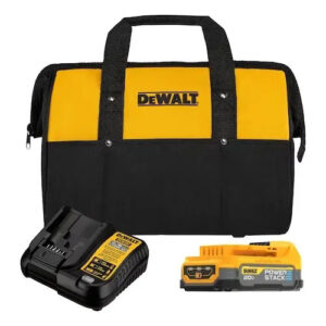 KIT 2 BATERIAS POWER STACK 20V MAX* LI-ION  1,7AH (DCBP034) CARREGADOR BIVOLT (DCB107) E BOLSA