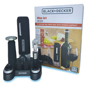 KIT ABRIDOR DE VINHO RECAR.USB C/PRESERV