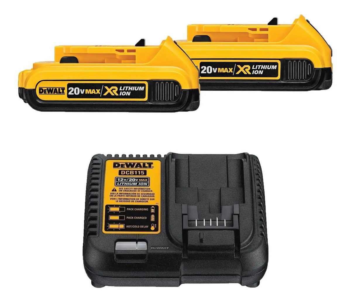 KIT 2 BATERIAS 20V MAX* LI-ION 2AH (DCB203) CARREGADOR BIVOLT (DCB107)