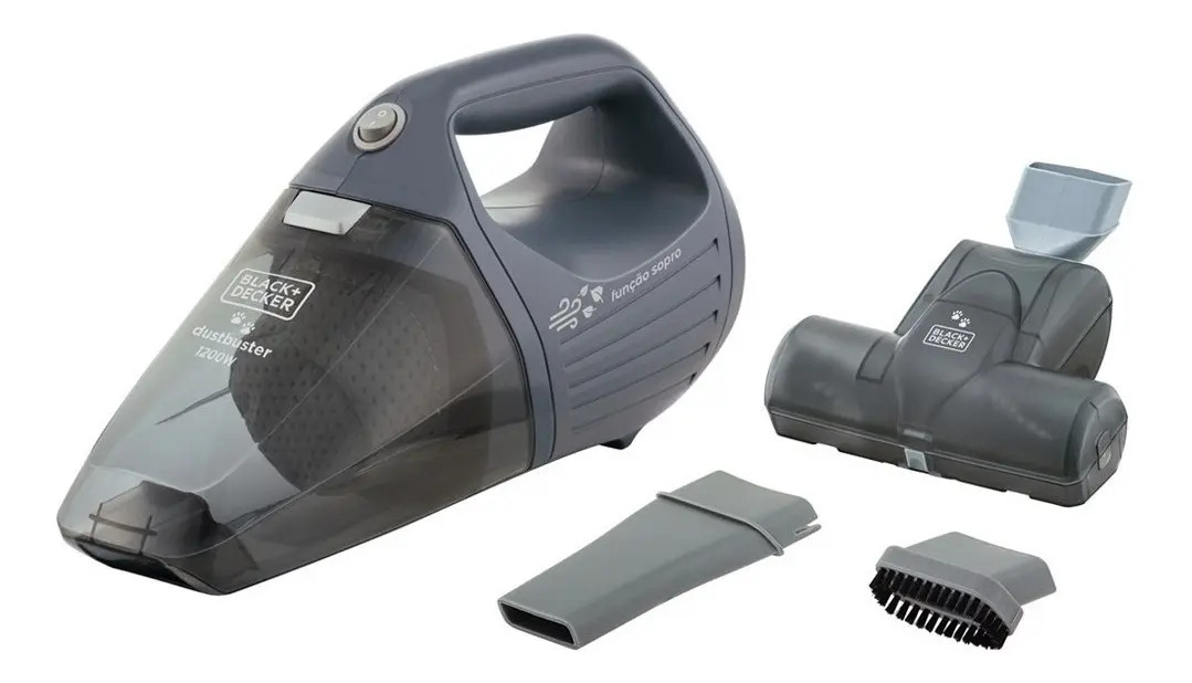 ASPIRADOR DE PÓ PORTÁTIL, DUSTBUSTER, FUNÇÃO SOPRO, BOCAL PET, 1200W, 127V