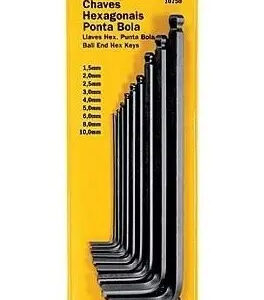 JOGO DE CHAVES HEX L 1,5 - 10,0MM - 9PCS