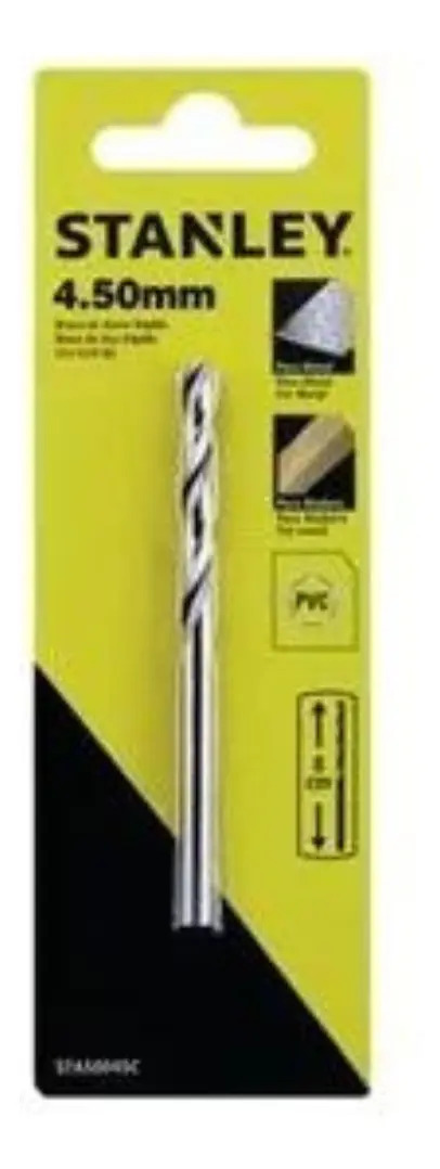 BROCA AR HELICOIDAL DIN 338 P/ METAL STANLEY 78MM X 04.50MM - AUTOSSERVIÇO